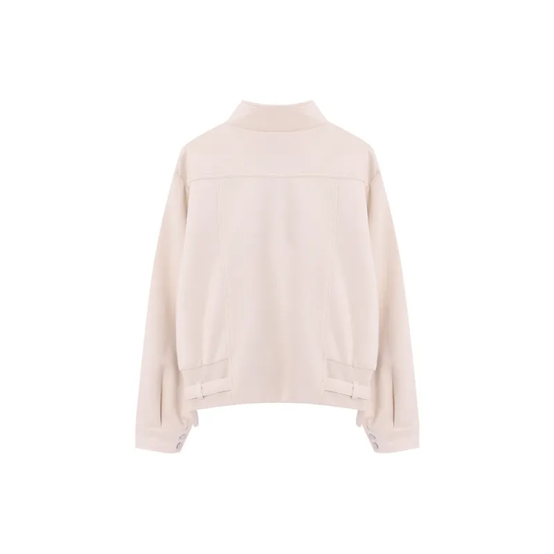 BVODE Cropped Coats Women's Apricot-1