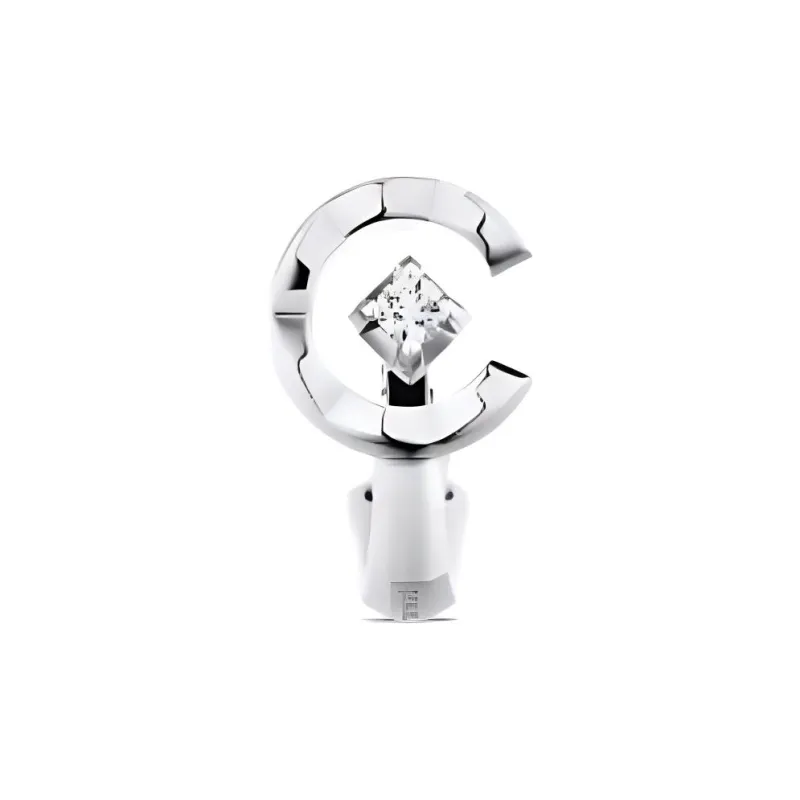 CHANEL 18K White Gold Clip-On Earrings Women's Silver-0