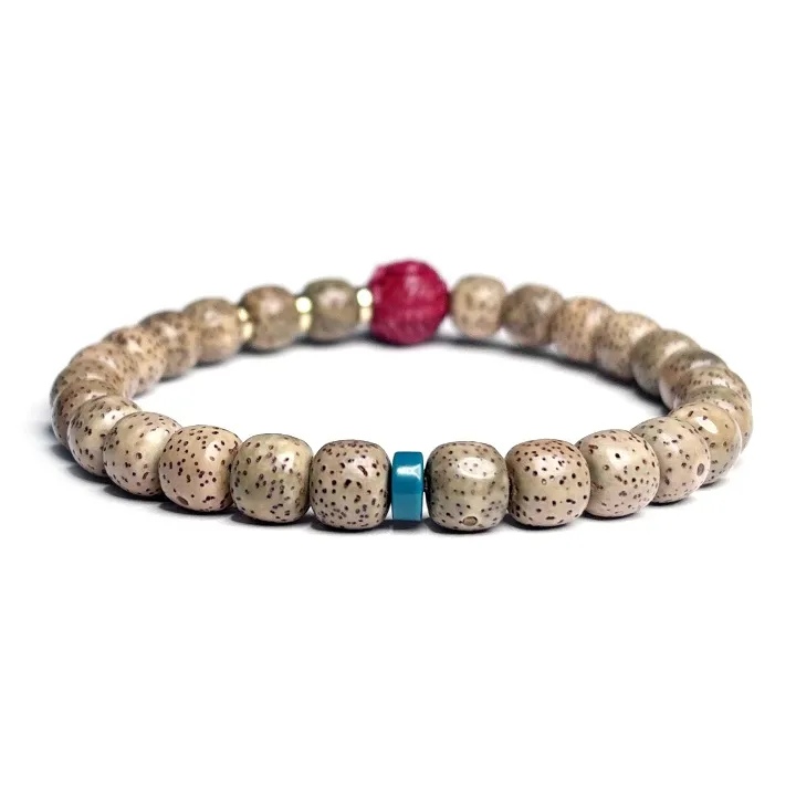 MOUNTAINS AND MANS Star Moon Bodhi Seeds New Chinese Style Good Luck Beaded Bracelet Unisex-6
