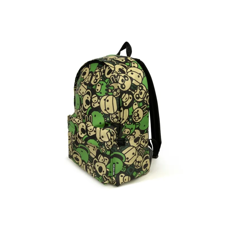 BABY MILO STORE BY A BATHING APE Synthetic Leather Backpack Regular Unisex Green-2