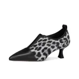 Black White Leopard Print
