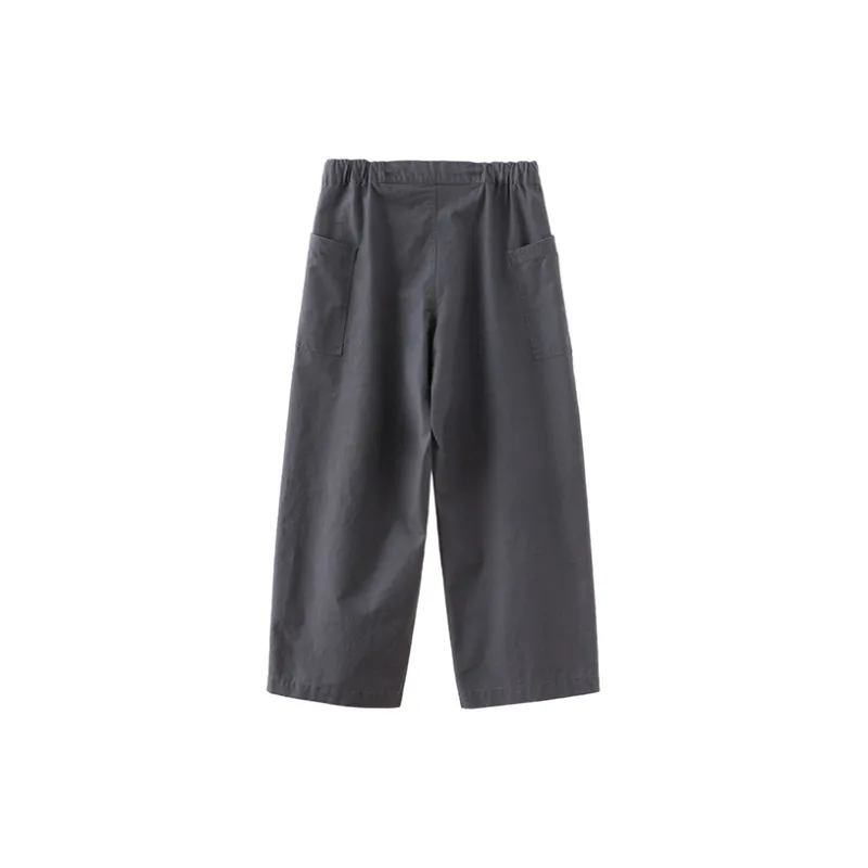 BUTTBILL 100% Cotton Drawstring Casual Pants Unisex-1