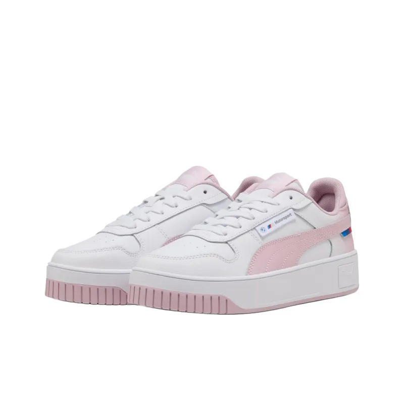 BMW M Motorsport x PUMA Carina Street Anti Slip Wear Resistant Low Top Skateboard Shoes Women's White Pink-2