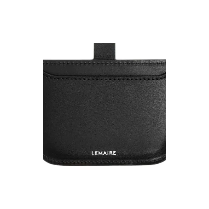 Lemaire Calfskin Card Holder Women's Black-4