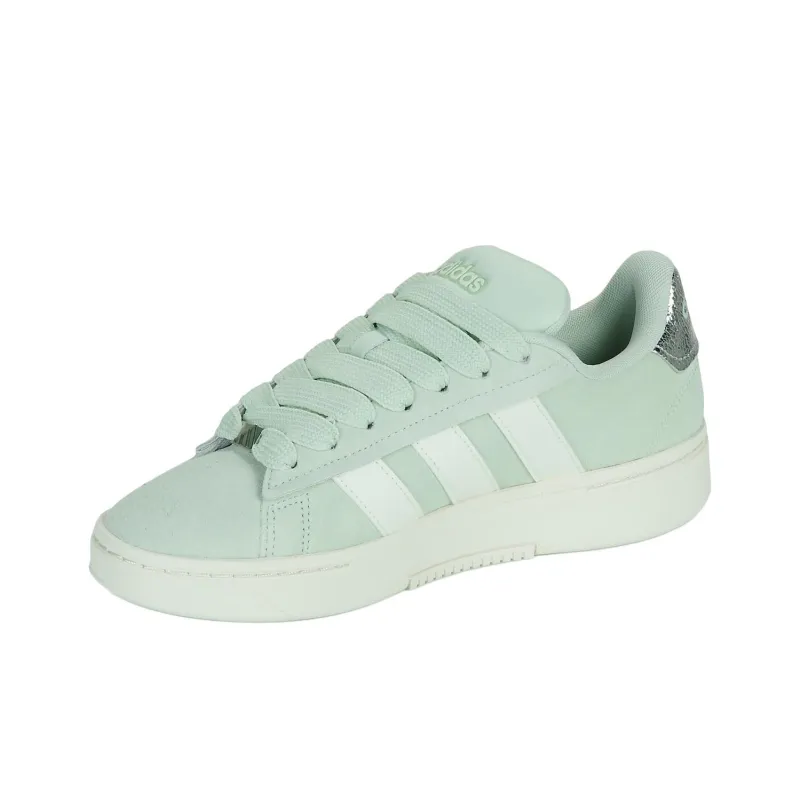 Adidas Grand Court Alpha 00s Linen Green Off White Silver Metallic Women's-4