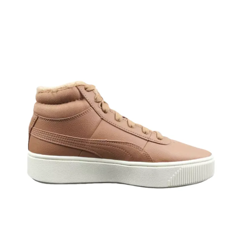PUMA Warm And Wear-Resistant High-Top Skateboard Shoes Women's Brown-1
