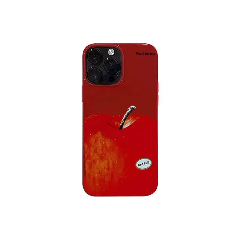 XIANGRIKE TPU Material Red Apple Phone Case Compatible With IPhone 15/14 Plus/13/12/11/15 Pro Max/XS/XR/XS Max/8 Plus-0