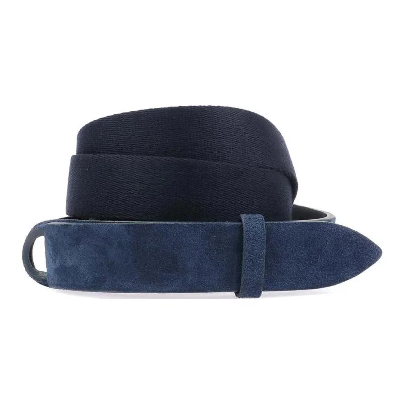 ORCIANI Suede Leather Belts Men's Blue -0