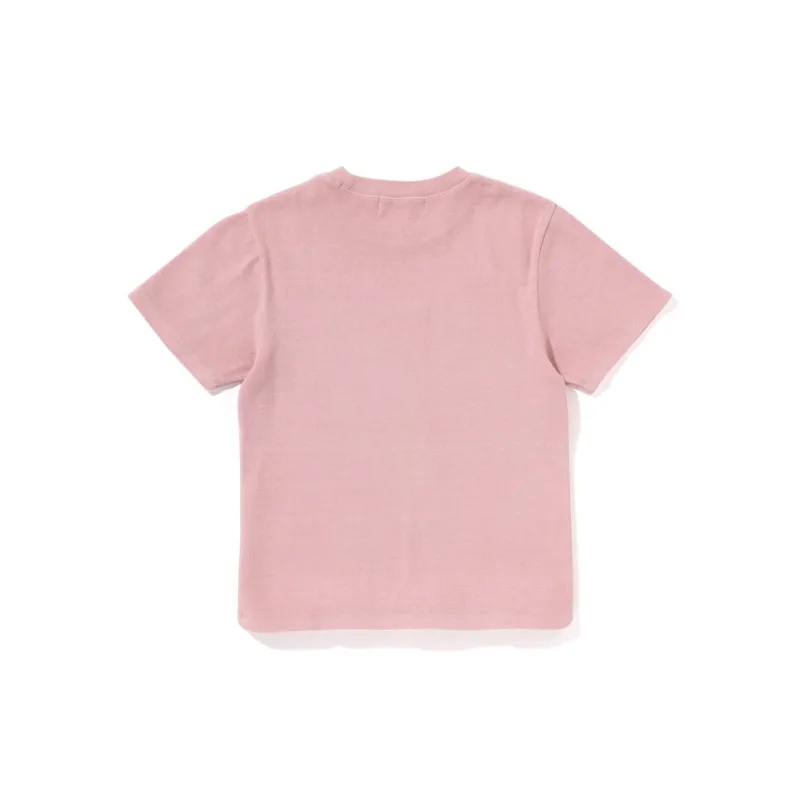 Bape Women's Pigment Dyed Rib Tee Pink-1