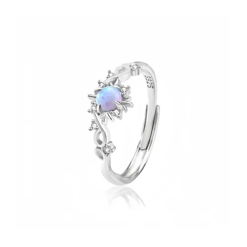 OWZ S925 Silver Opal Rings Women's