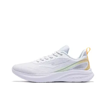 Erke Cushioning Lightweight Low Top Running Shoes Men's Erke White Fresh Green