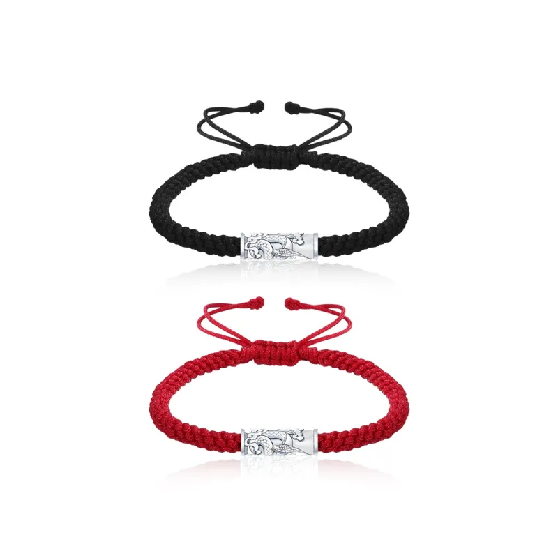 FOREVER MELODY 925 Sterling Silver Rope Bracelets Unisex-7