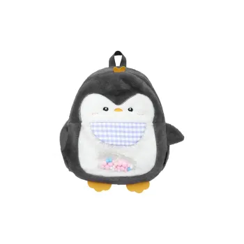 LUVISTRUE Velvet With PVC Backpack Regular Women's Light Gray/Dark Gray/Pink