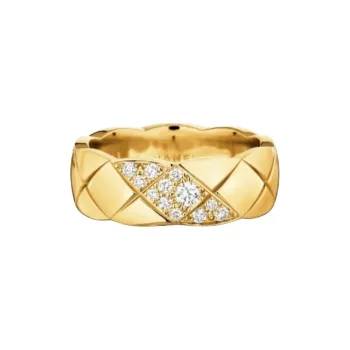 CHANEL 18k Diamonds Rings Unisex Gold