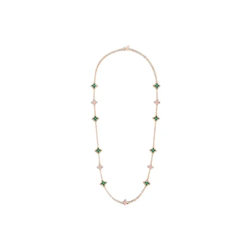 LOUIS VUITTON Color Blossom Multi Star Sautoir Pink Gold Malachite And Diamonds