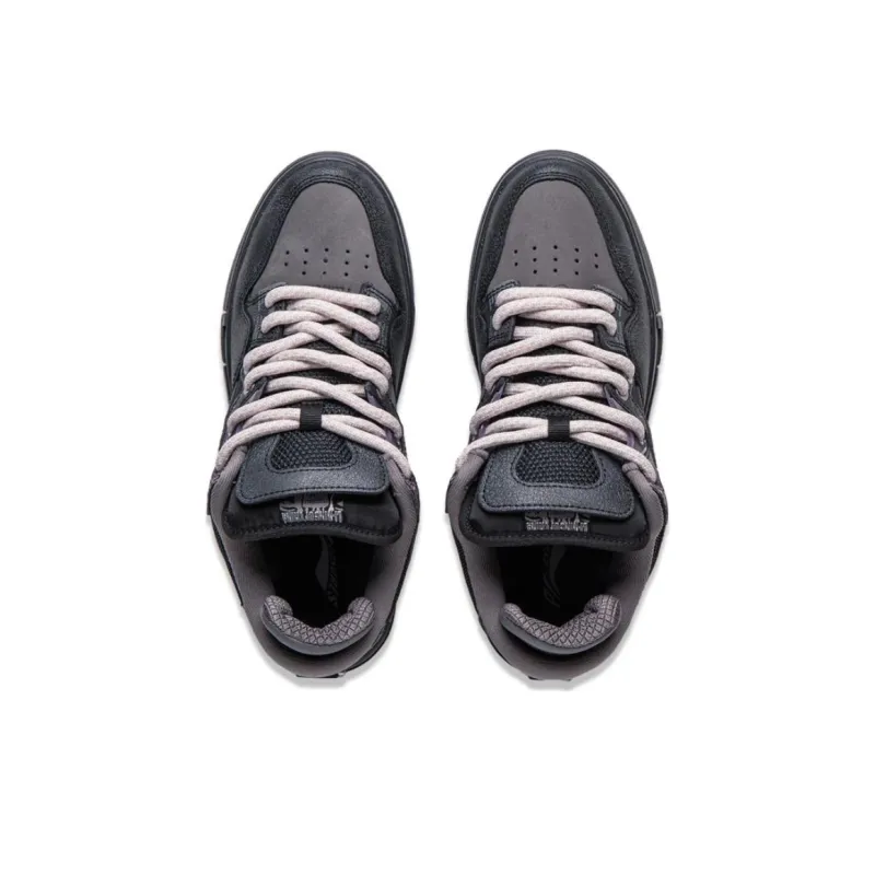 PLEASURES x LiNing Wear resistant And Lightweight Low Top Skateboard Shoes Women's Black-5