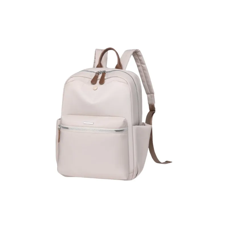 Tonlion Nylon Backpack Regular Women's Ecru/Black-2