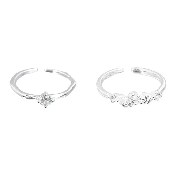 CLARKIA FLOWER S999 Fine Silver Rings Women's