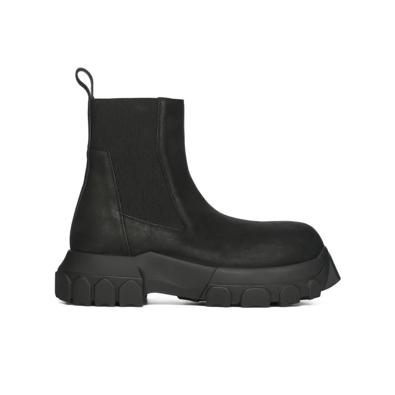 RICK OWENS/RO Bozo Short Chelsea Boots Women's Black-1