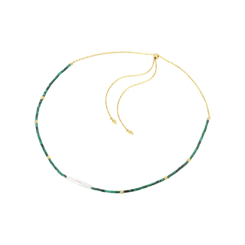 BABYBEI 925 Sterling Silver 18K Gold Plated Baroque Pearl Necklaces Women's-1