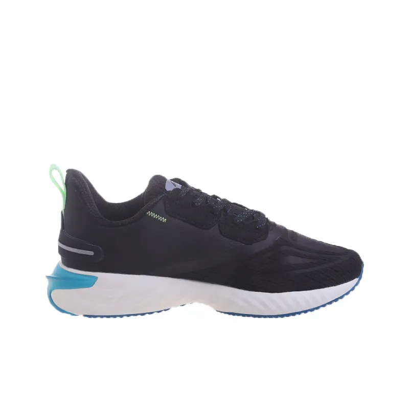 LiNing Cushioning Anti-Slip And Wear-Resistant Low-Top Running Shoes Men's Black White-1