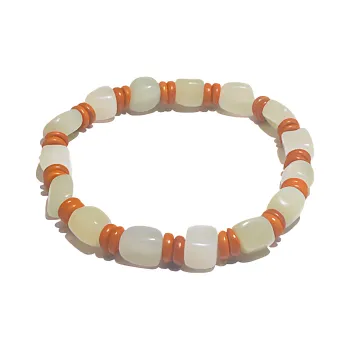 Green Craftsman Hetian Jade Bracelets Pale Greenish White Jade Unisex