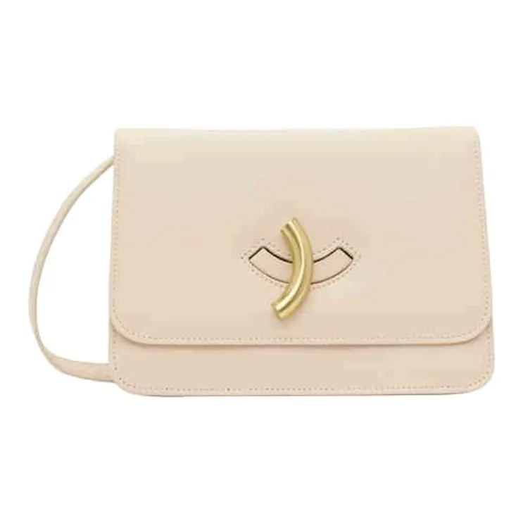 Little Liffner Cow Leather Shoulder Bag Small Size Women's Light Beige-0