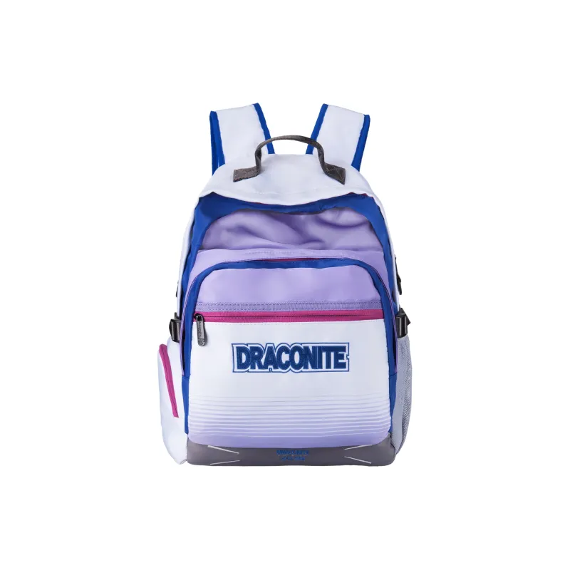 DRACONITE Polyester Student Backpack Backpack Multi-Compartment Backpack Unisex Cerulean White-21
