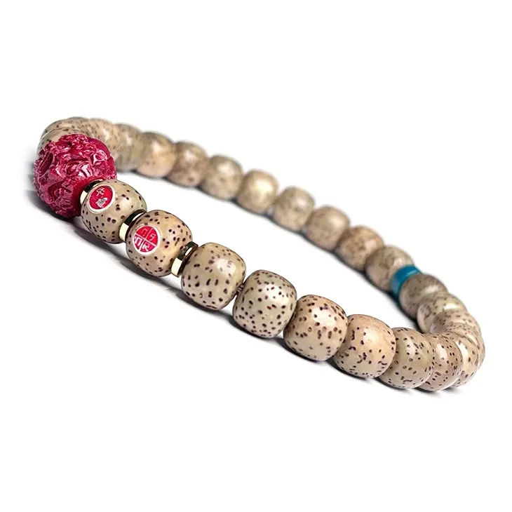 MOUNTAINS AND MANS Star Moon Bodhi Seeds New Chinese Style Good Luck Beaded Bracelet Unisex-2