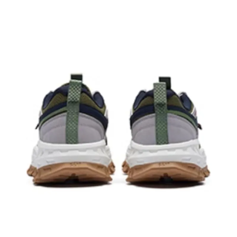 361° Anti Slip Wear Resistant Low Top Running Shoes Men's Gray Green-2