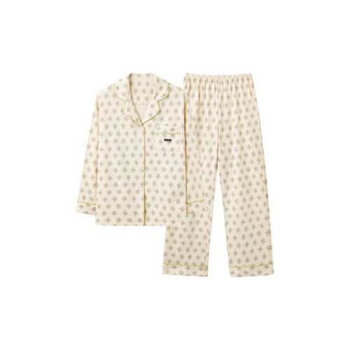 XIAFENYAN Pajama Set Women's Apricot