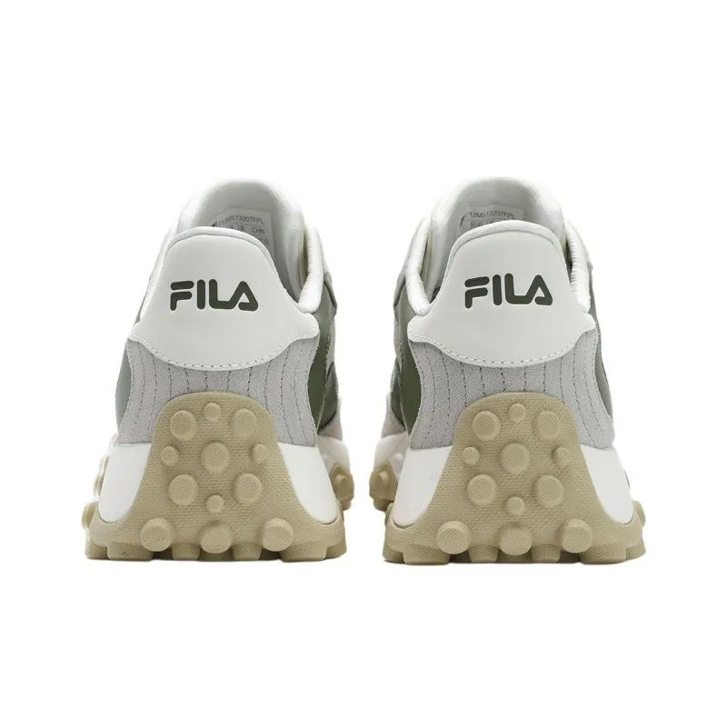 FILA Anti-Slip Wear-Resistant Low-Top Casual Shoes Men's Gray Zong Green-3