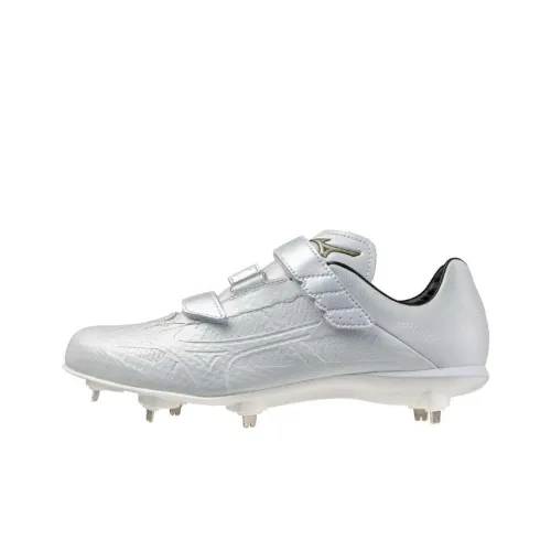 Mizuno Low Top Upper Height Cushioning Function Baseball Shoes Unisex White