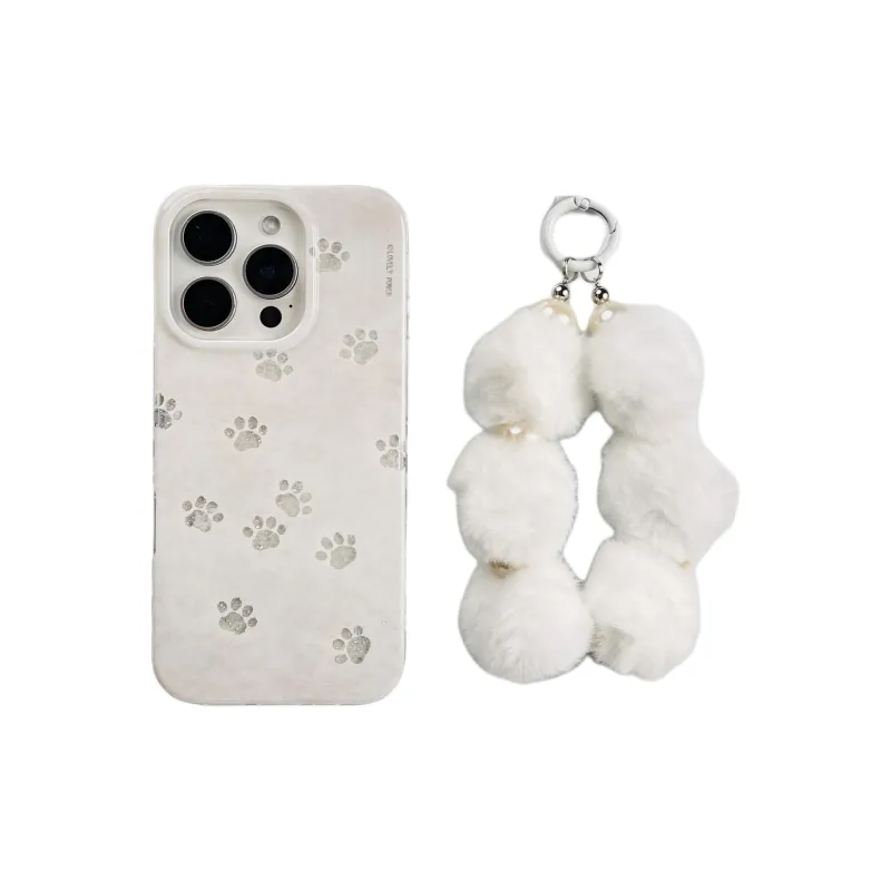 Wei Xin Acrylic Material Cut Out Glitter Cat Paws Phone Cases Compatible With IPhone 16/15 Pro Max/Apple 13/14 Pro/Max-4