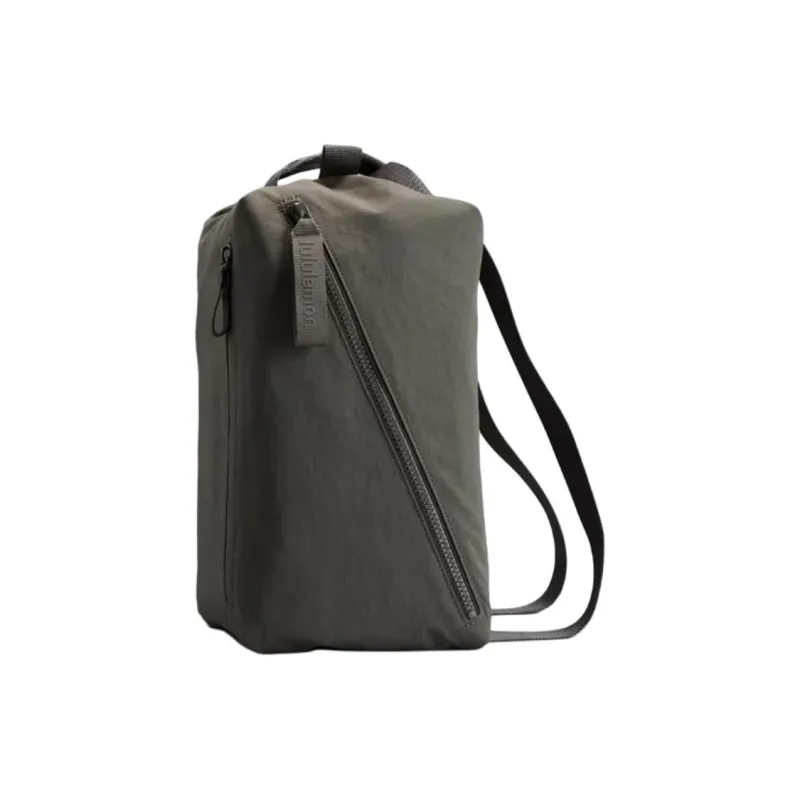 Lululemon Nylon And Polyester Blend Crossbody One Shoulder Backpack Regular Women's Green Gray-1