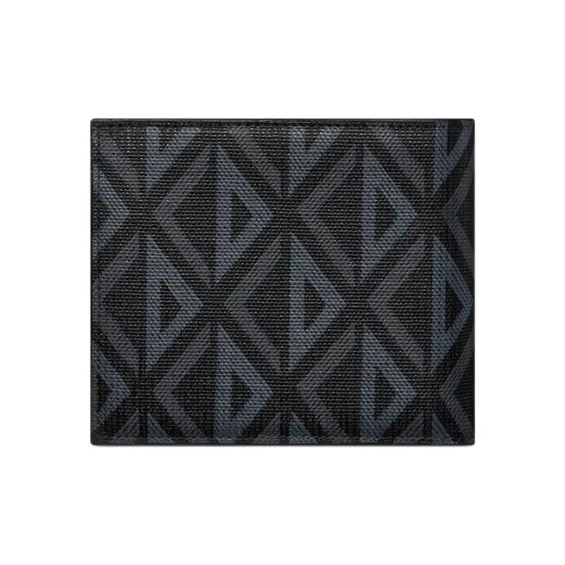 DIOR Canvas With Leather Wallet Men's Black-3