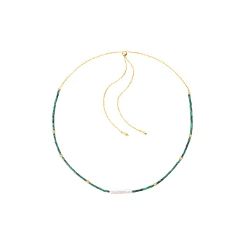 BABYBEI 925 Sterling Silver 18K Gold Plated Baroque Pearl Necklaces Women's