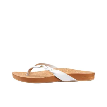 REEF Abrasion-Resistant Slip-Resistant Flip Flops Women's White Brown