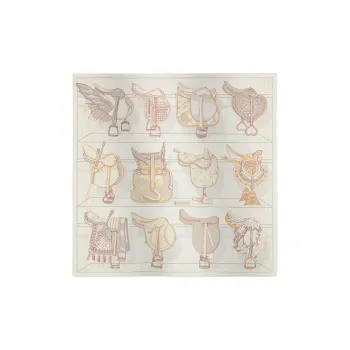 HERMES Mulberry Silk Silk Scarves Women's White