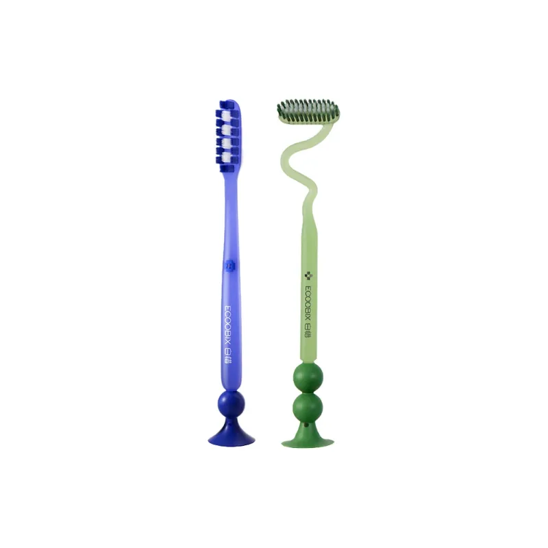 Ecoobix Z Shaped Toothbrush+Long Head Toothbrush Combo Sets Up And Down Vertical Brush With Bottom Suction Cup-10