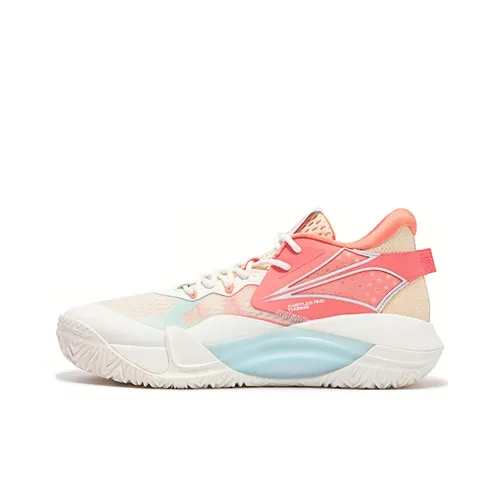 361° Cushioned Slip Resistant Low Top Basketball Shoes Men's White Pink