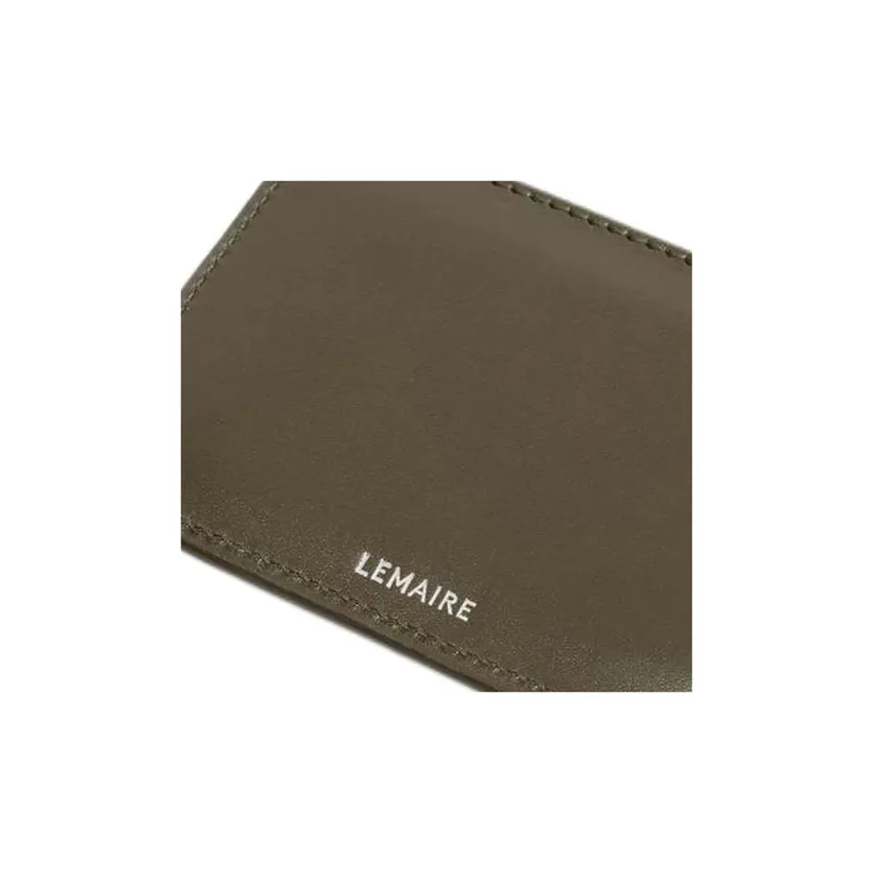 Lemaire Calfskin Card Holder Women's Khaki Green-3