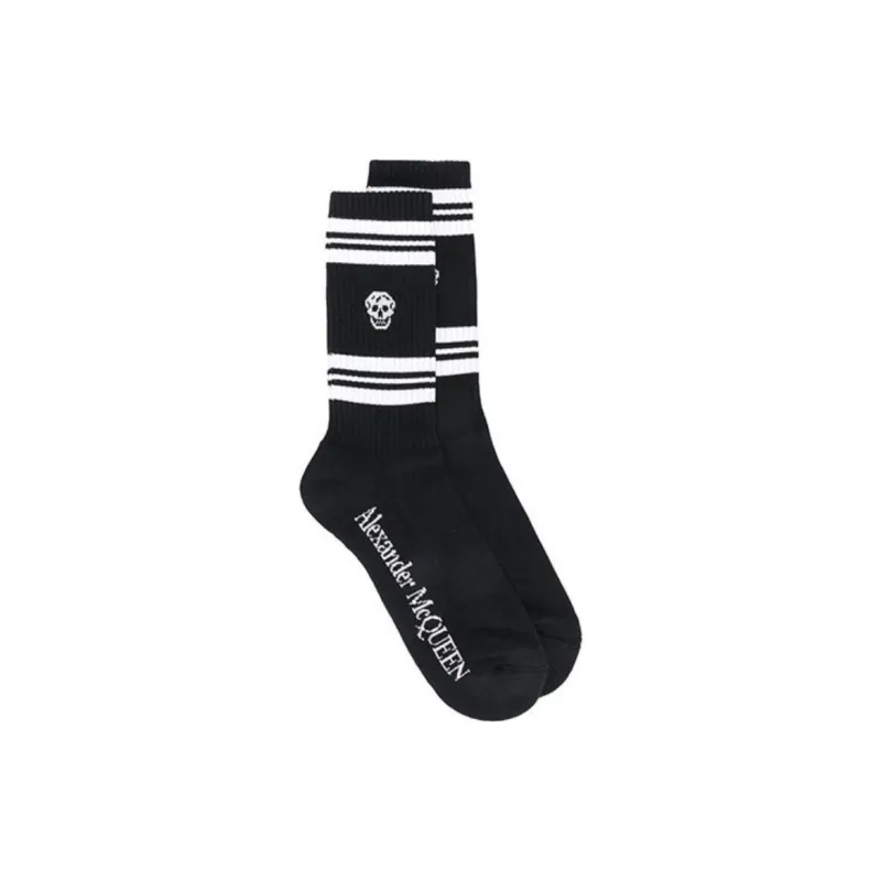 Alexander McQueen Logo Skull Crew Socks-1