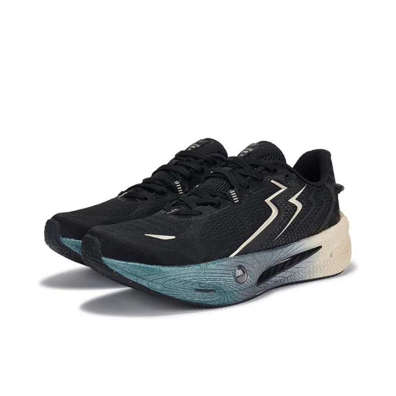 361° Anti Slip Wear Resistant Low Top Sprint Running Shoes Men's Obsidian Black Champagne Gold-2
