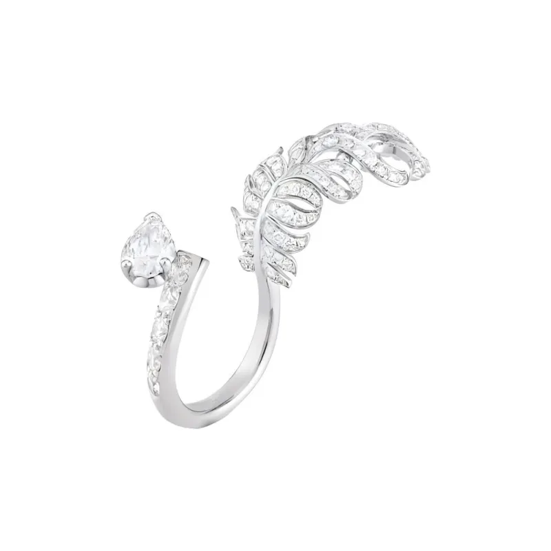 CHANEL 18K White Gold Rings Unisex Silver-0