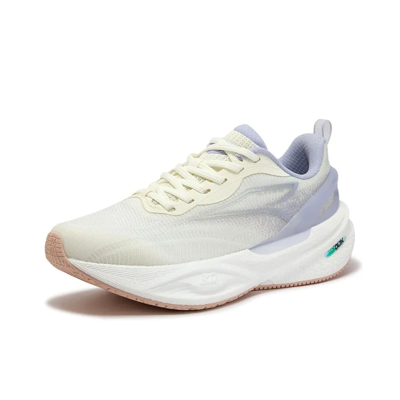 361° Speed Boost CQT2.0 Cushioned Slip Resistant Breathable Low Top Casual Running Shoes Unisex White Purple-1