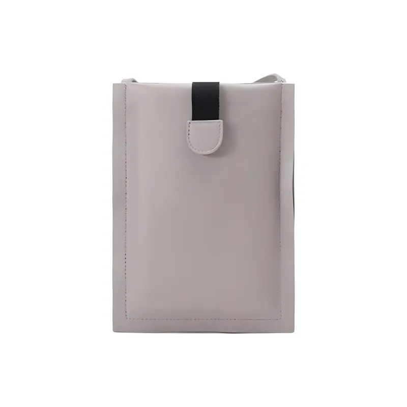 FERRAGAMO Viva Calfskin Cell Phone Pouch Crossbody Bag Shoulder Bag Women's Light Gray-3