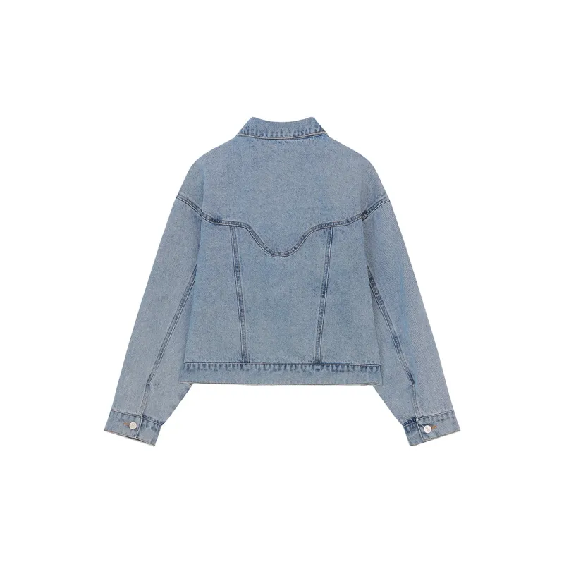ELF SACK Denim Jacket Women's Denim Blue-1