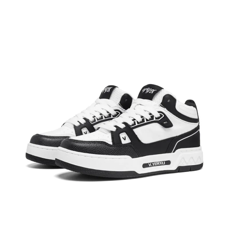V.YERXU Coverage Slip Resistant Cushioning Abrasion Resistant Lightweight Support Mid Top Skateboard Shoes Unisex-9