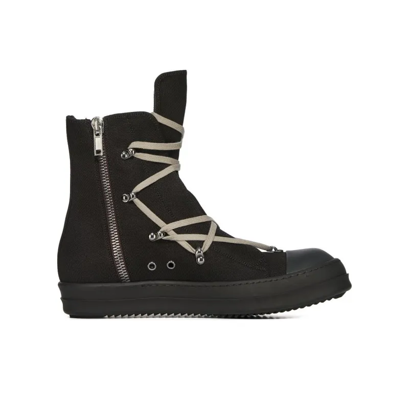 Rick Owens DRKSHDW Hexa High Top Skateboard Shoes 3.5cm Women's Black-1